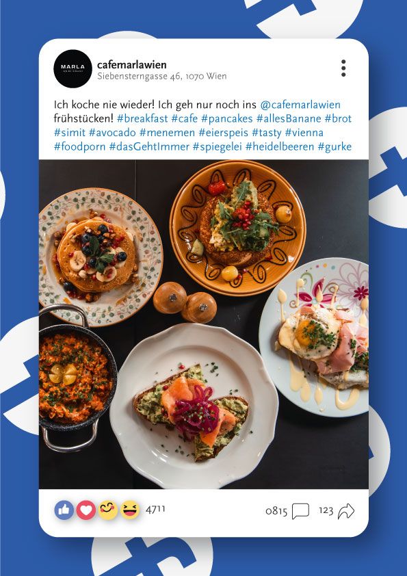 frühstück im marla, facebook post